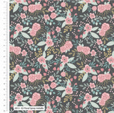 Craft Cotton Company Love & Romance Floral Spray Metallic Cotton Fabric